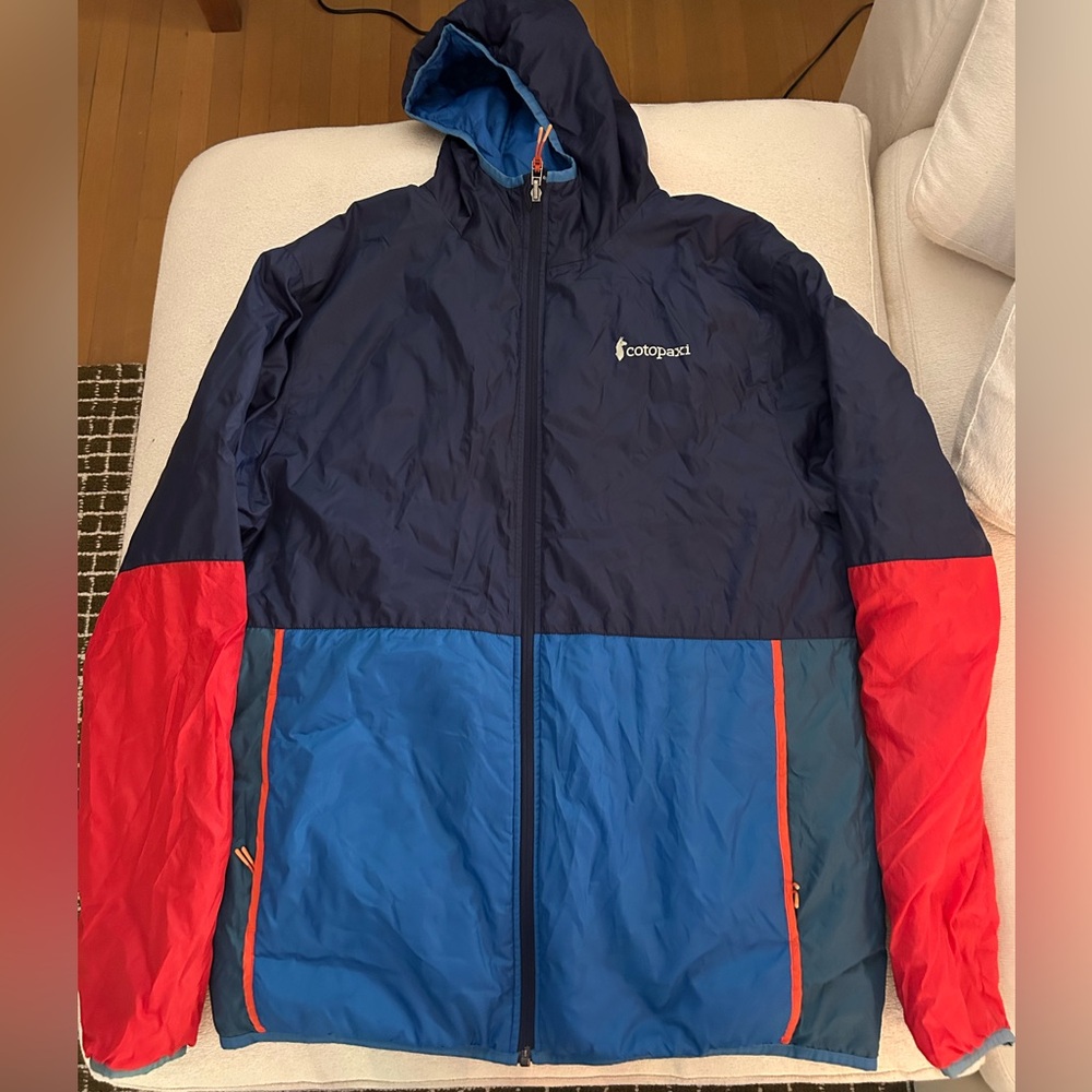 Cotopaxi Blue and Red Windbreaker Jacket